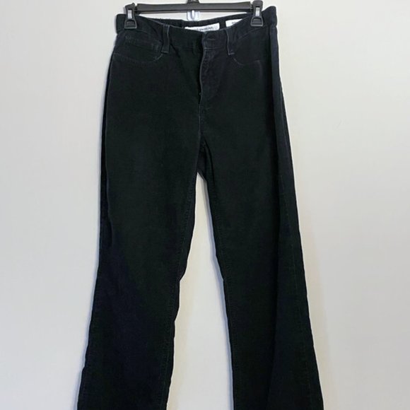 Black Sutton Straight Corduroy Pants - Picture 2 of 14